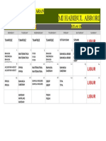 Contoh JADWAL MATA PELAJARAN MI