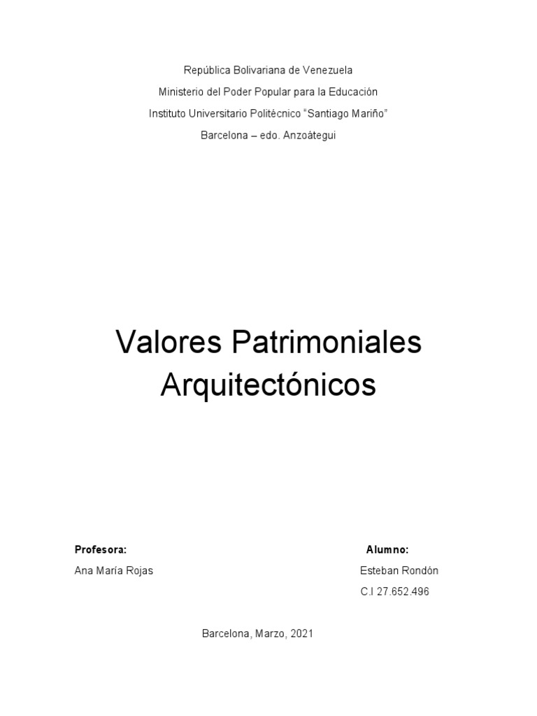 Valores Patrimoniales PDF