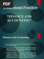 Finanace and Accounting