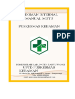 Sampul Pedoman Internal Manual Mutu