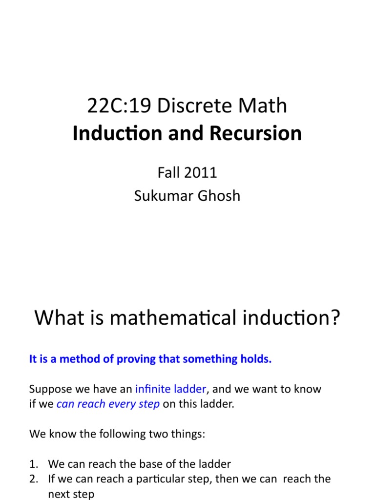 Induction And Recursion Discrete Mathematics