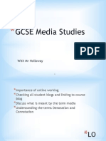GCSE Media Studies: With MR Holloway