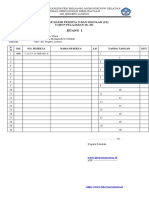 Daftar Hadir Peserta Ujian