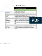 E190 Module+Vocab