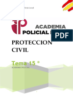 Tema 15. - La Protección Civil en España y en Castilla y León. Normas Reguladoras