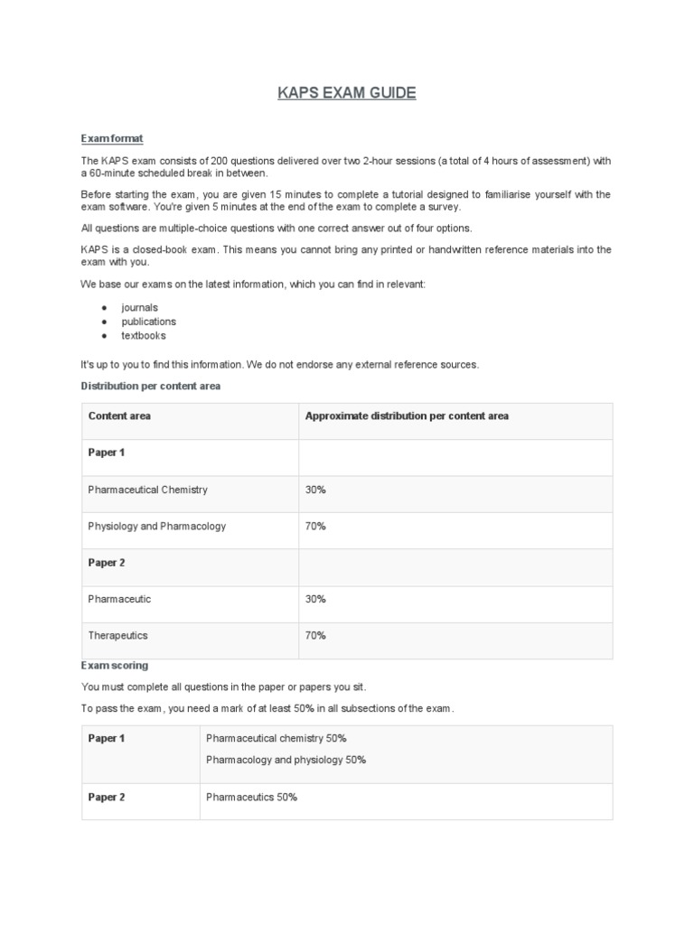 Kaps Exam Guide PDF