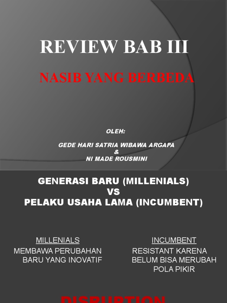 Power Point Disruption Bab III | PDF | Bisnis