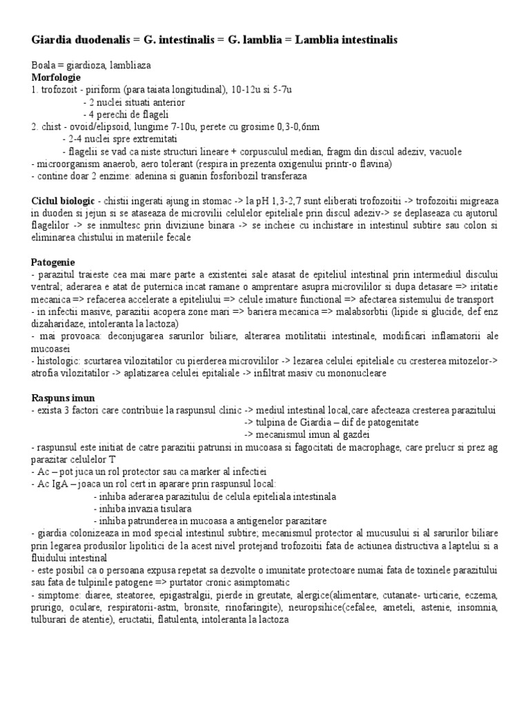 Giardia Duodenalis | PDF