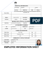 Employee Information Sheetv1