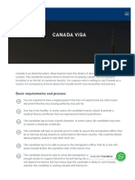 Basic Requirements and Process For A Canada Visa