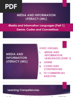 7.MIL 6. Media and Information Languages Part 1 Genre Codes and Conventions