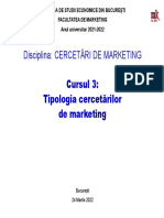 C3 - Tipologia Cercetarilor de Marketing