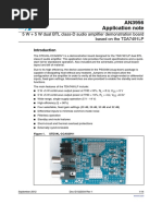 An3956 5 W 5 W Dual BTL Classd Audio Amplifier Demonstration Board Based On The Tda7491lp Stmicroelectronics