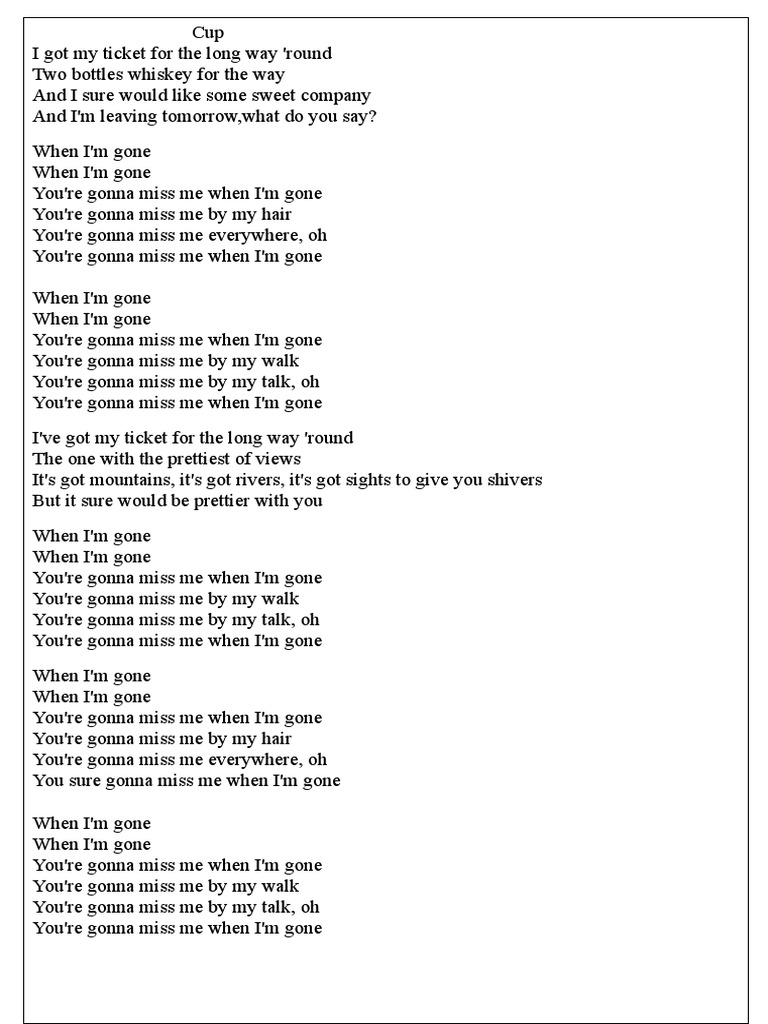 Cup song pdf