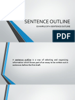 Sentence Outline (Example)