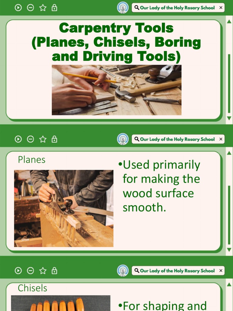 Carpentry Tools (Planes.Chisels,Boring and Driving tools) PDF