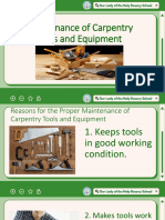 Maintenance of Carpentry Tools and Equipment