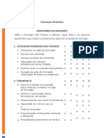 Questionario Avaliaçao - Barista Inicial e Avançado