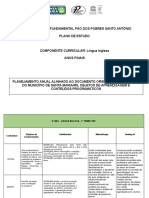 Plano de Estudo 8º Ano