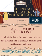 Technical Theater Vocabulary
