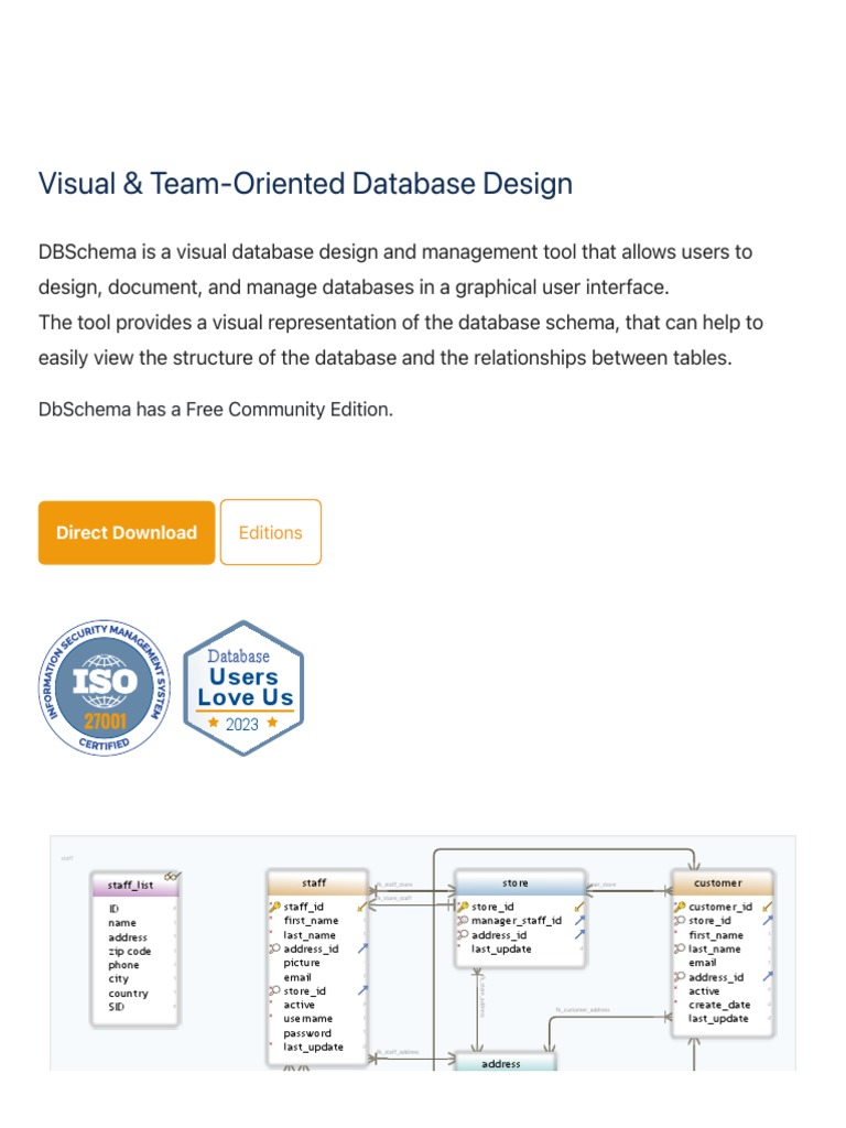 DbSchema | Visual Database Designer and Managemen… | PDF | Databases | Sql