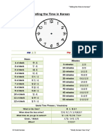 Telling The Time in Korean