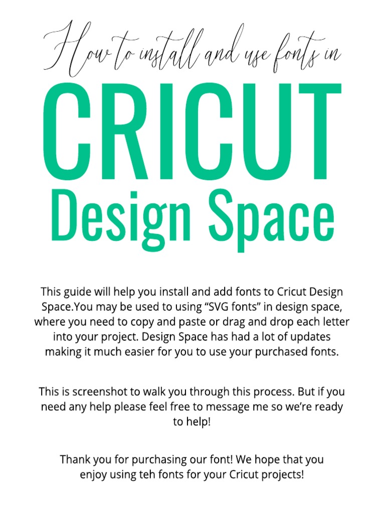 Cricut Instructions PDF