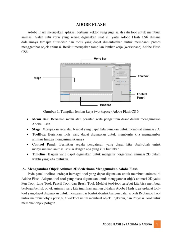 Fungsi dan Tools di Adobe Flash CS6 | PDF