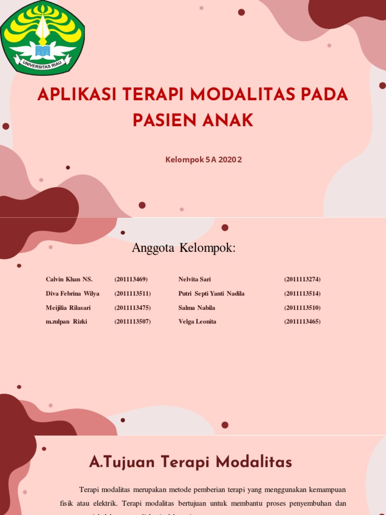 Terapi Modalitas untuk Pasien Anak | PDF | Karier & Perkembangan ...