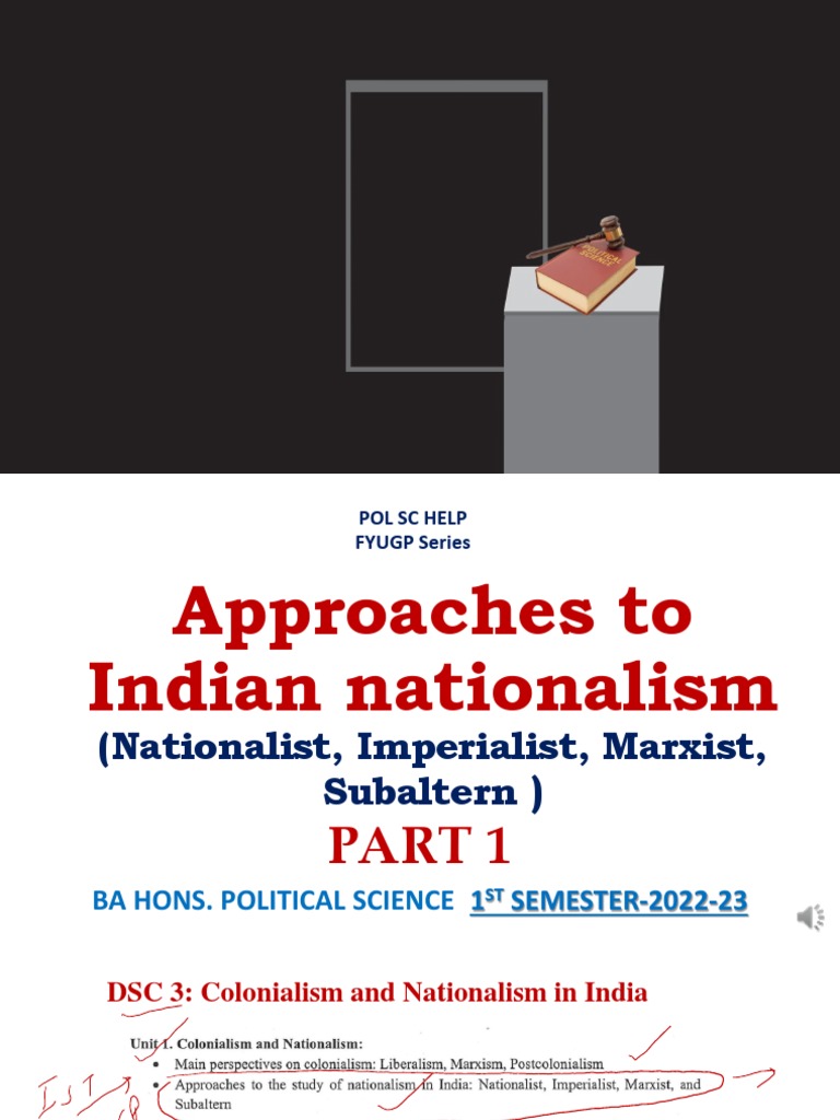 Approaches Indian Nationalism - Part 1 | PDF | Nationalism | Imperialism