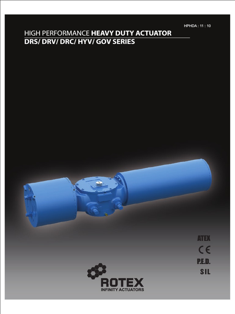 Rotex Heavy Duty Actuator Overview | PDF | Actuator | Piston