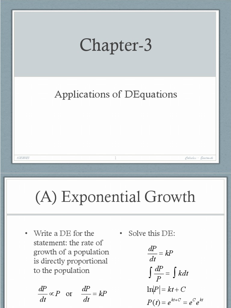 Applications of Differential Equations | PDF | Equations | Differential ...