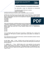 A - Lista de Atividades - Grandezas Diretamente e Inversamente Proporcionais