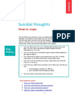 How To Cope With Suicidal Thoughts