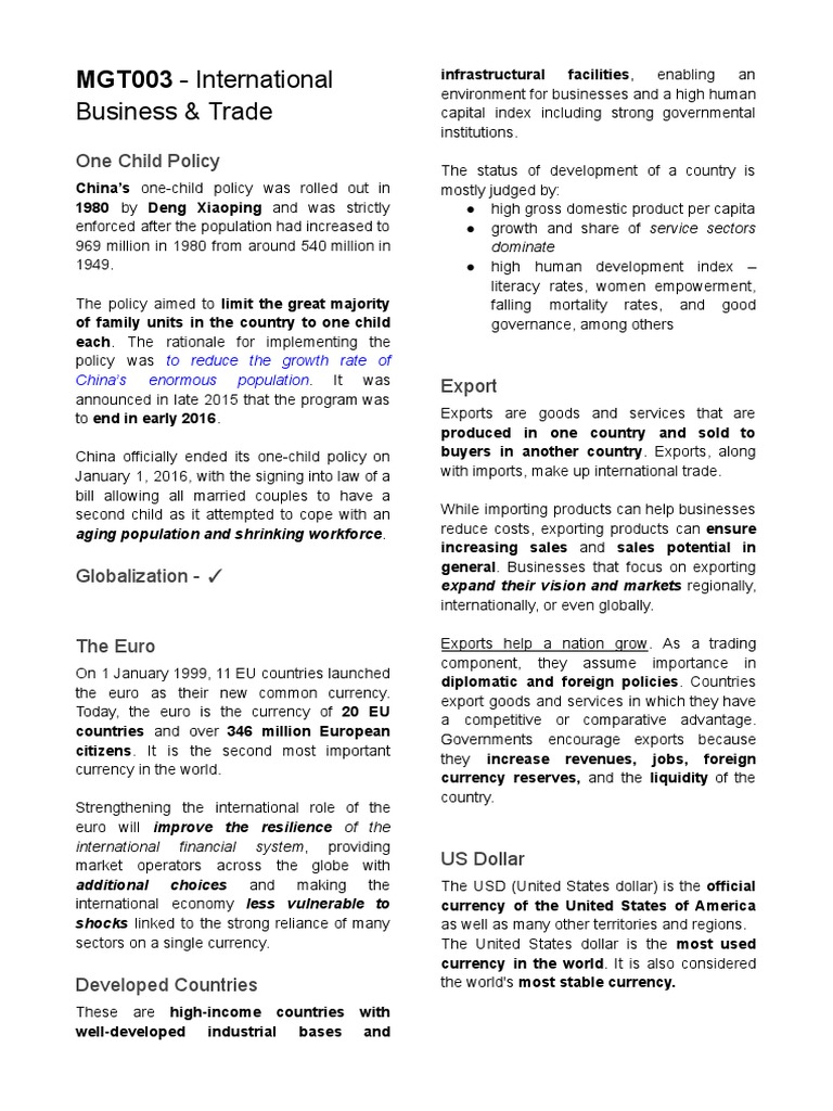 Globalization and Trade Dynamics | PDF | Globalization | European Union