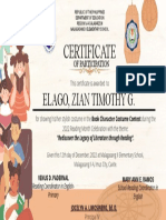 Cert. of Participation Book Character