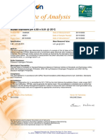 Certificate of Analysis: PH Buffer Standard Buffer Standard PH 4.00 0.01 at 25°C