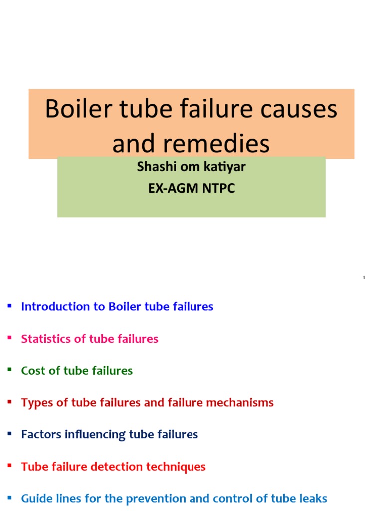 1 Boiler Tube Failures PDF Boiler Fatigue (Material)