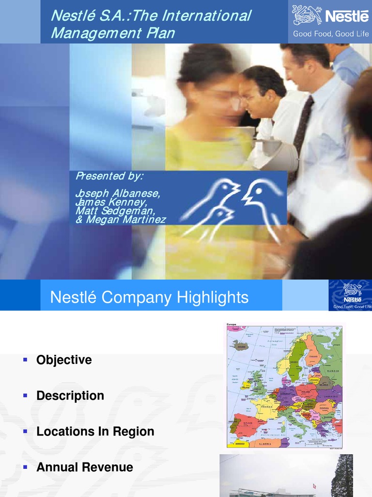 Nestlé S.A. International Management Plan | PDF | European Union | Nestlé