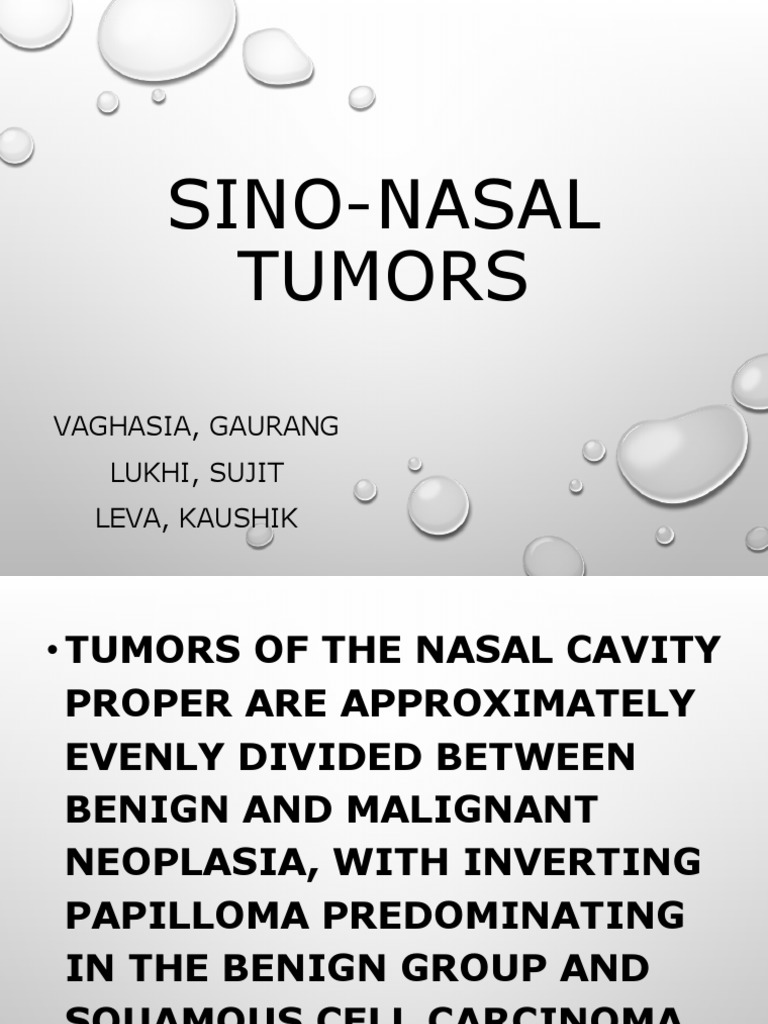 Sino-Nasal Tumors: Types and Treatment | PDF | Human Nose | Radiation ...