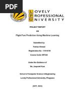 Flight Price Prediction Report