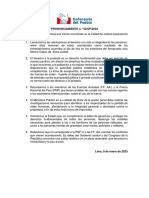 Pronunciamiento N.°2 Sobre Hechos Acontecidos en Juliaca