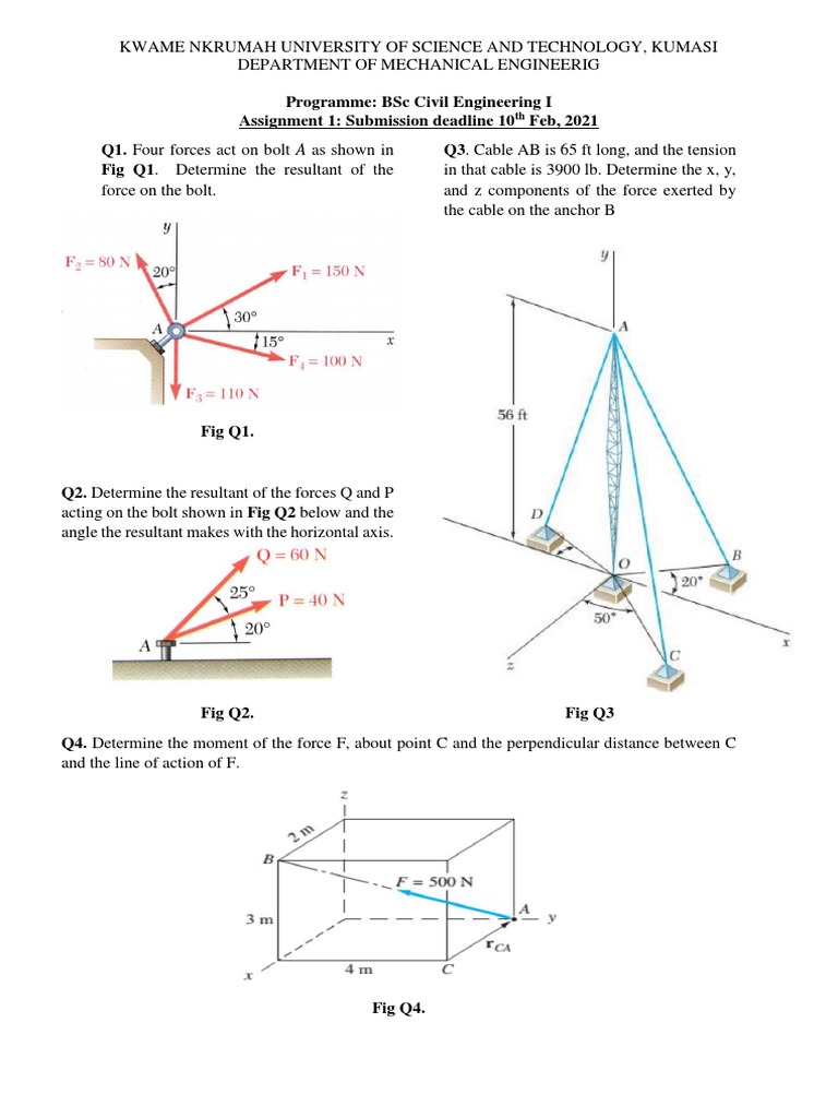 Assignment 1 ME 161 CIVIL 1 (2021) | PDF | Science & Mathematics ...
