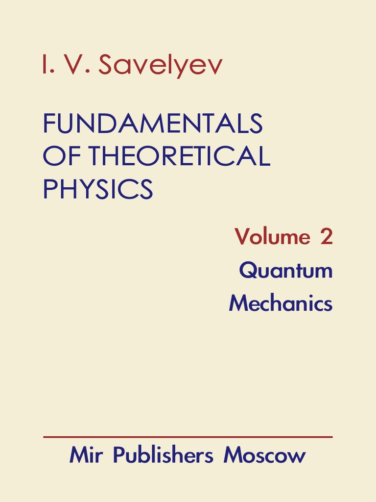 I v savelyev fundametals of theoretical physics vol 2 download free