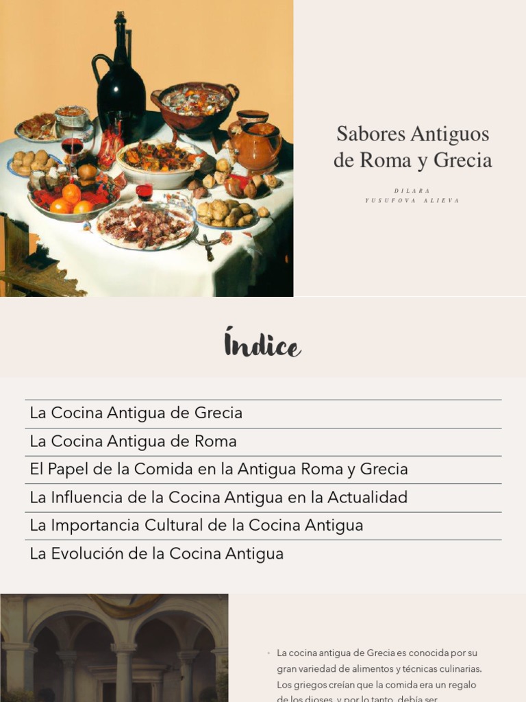 Gastronomía en la Antigua Grecia y Roma | PDF | Gastronomía | Cocina