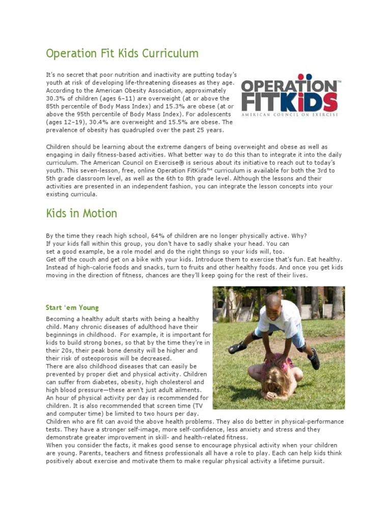 Kids In Motion Song List