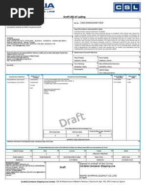 BILL OF LADING (2)