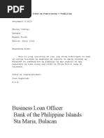 Letter Request Tagalog | PDF