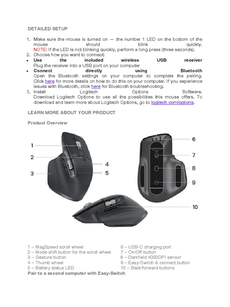 Logitech Mxmaster PDF Software Engineering Computer Engineering