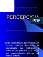 Conciencia y Procesos Cognitivos PERCEPCION Y ATENCION